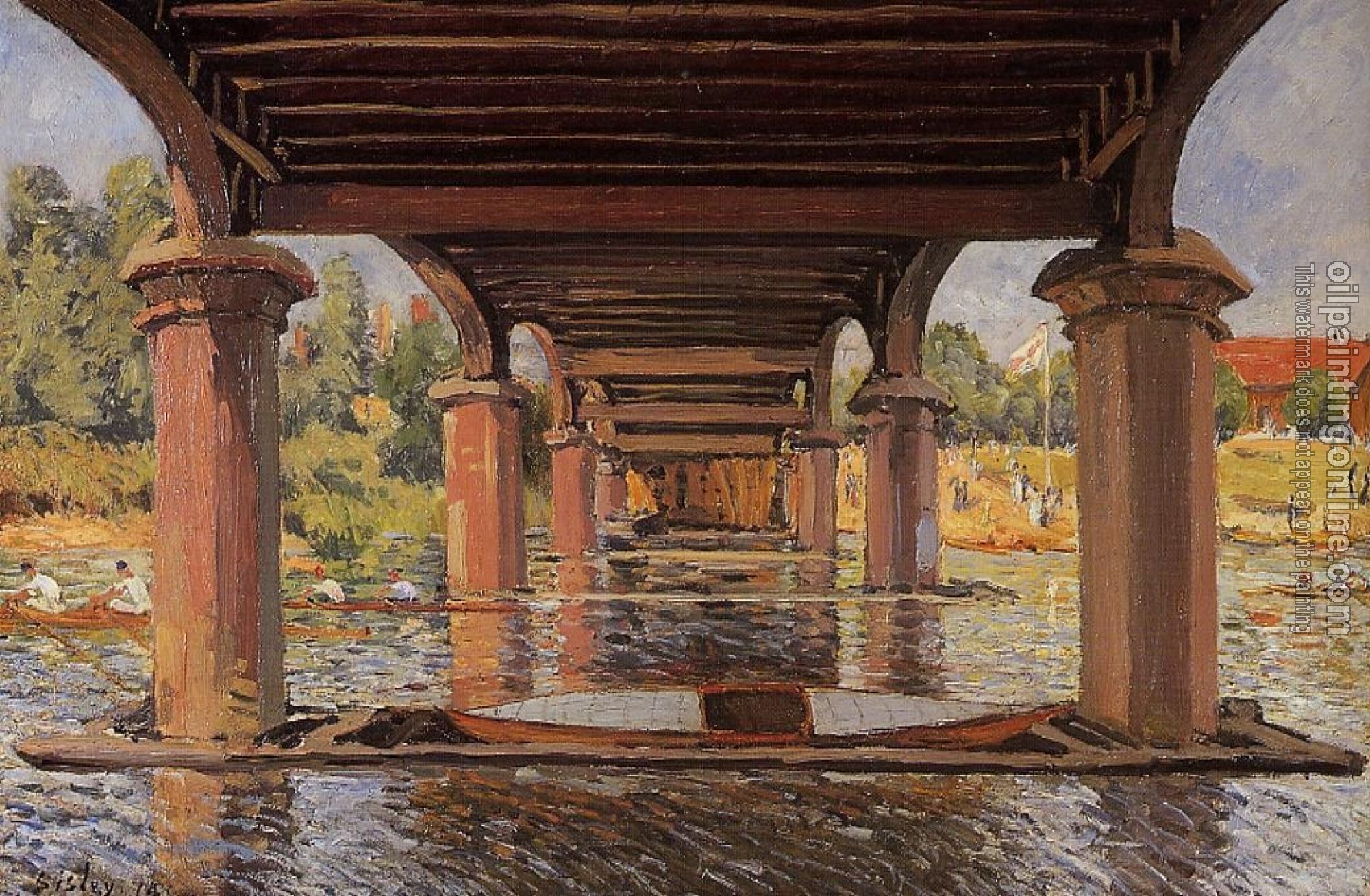 Sisley, Alfred - Under the Bridge at Hampton Court
